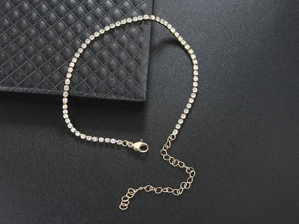 Iced Out 4MM Zircon Tennis Anklet β Dazzling Foot Chain Bracelet