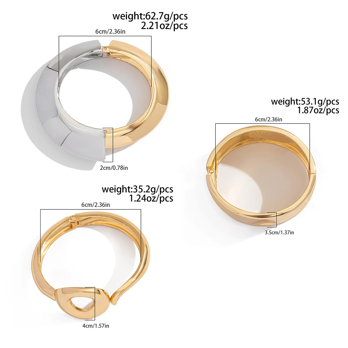 Vintage Gold Wide Cuff Bracelet - Sophira Luxe Edition