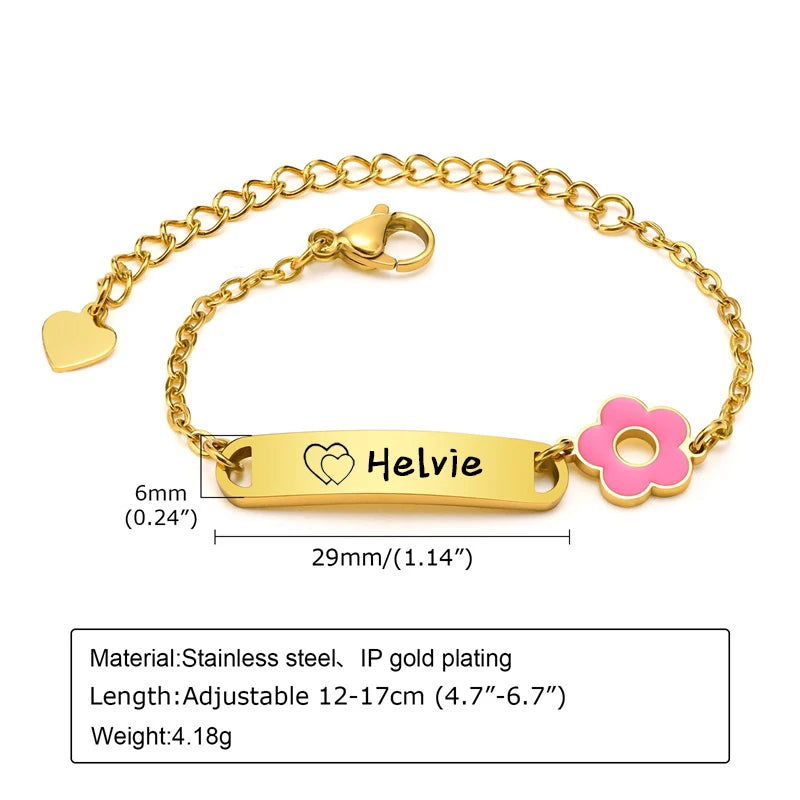 Personalized 14K Gold Baby Bracelet โ Custom Name Jewelry