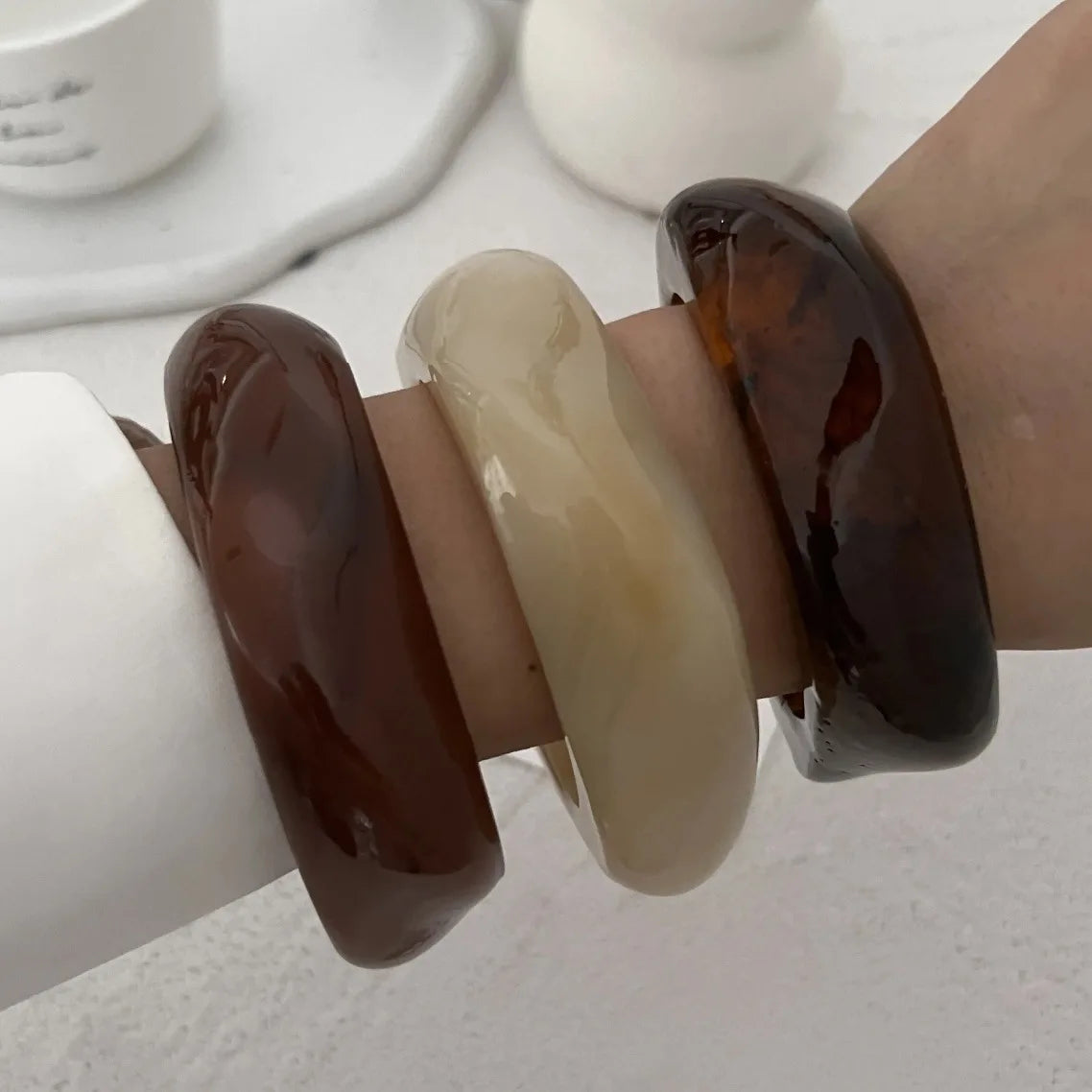 Luxury Wide Geometric Bracelet – Modern Street Glam
