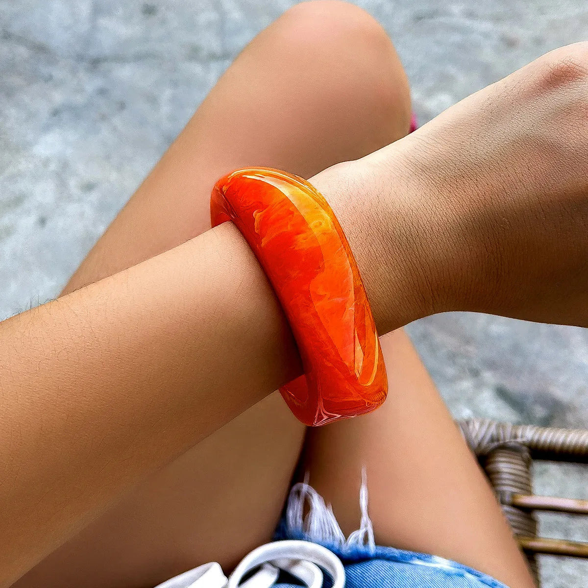 Luxury Wide Geometric Bracelet – Modern Street Glam