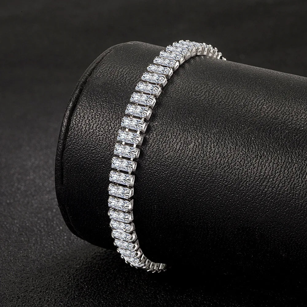 Signature Silver Glam Bracelet – Premium Zircon Shine