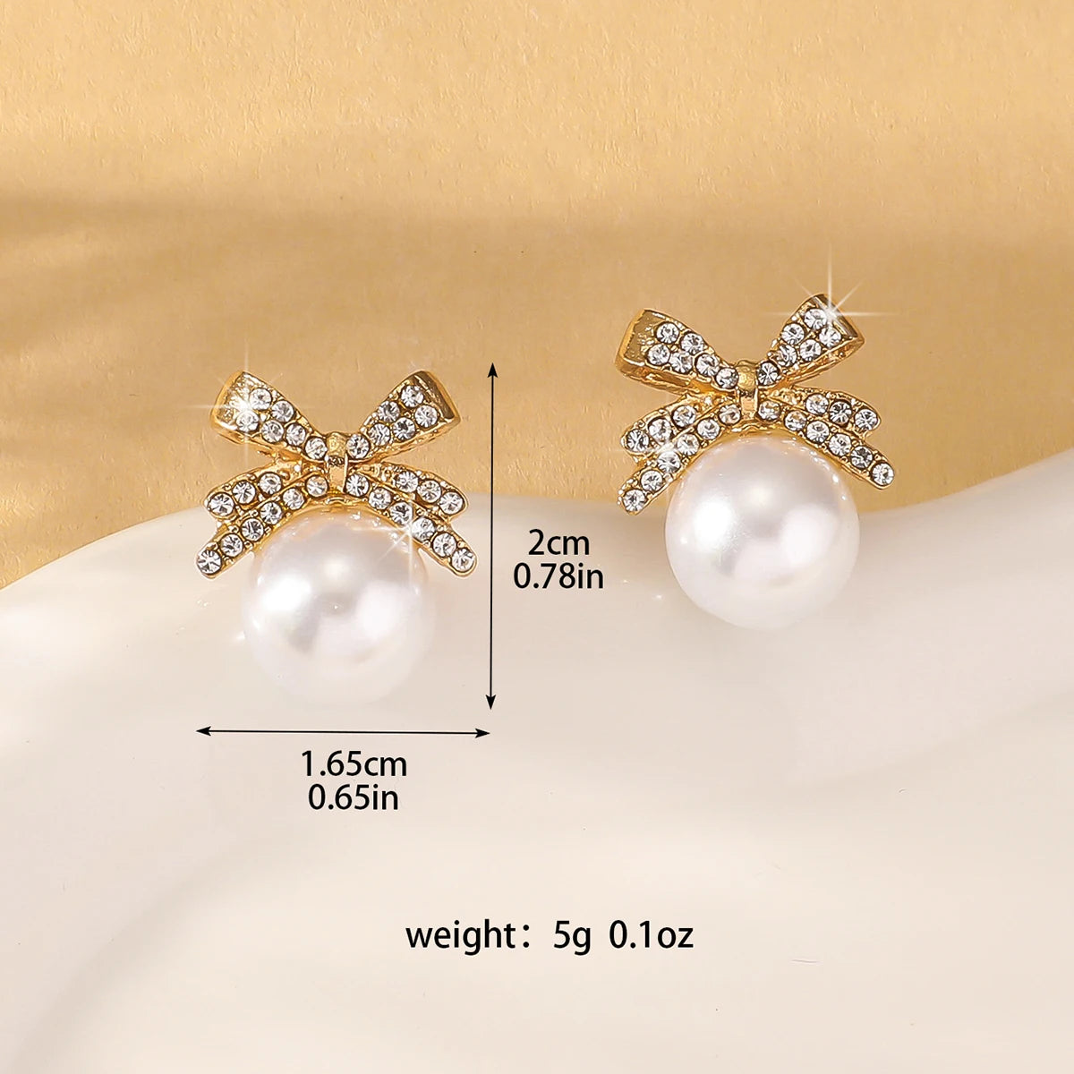 Grace Knot Simulated Pearl Earrings – Silver Stud Edition