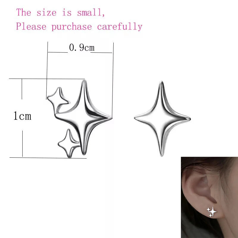 Sterling Silver Star Drop Earrings β Elegant Tassel Chain Design