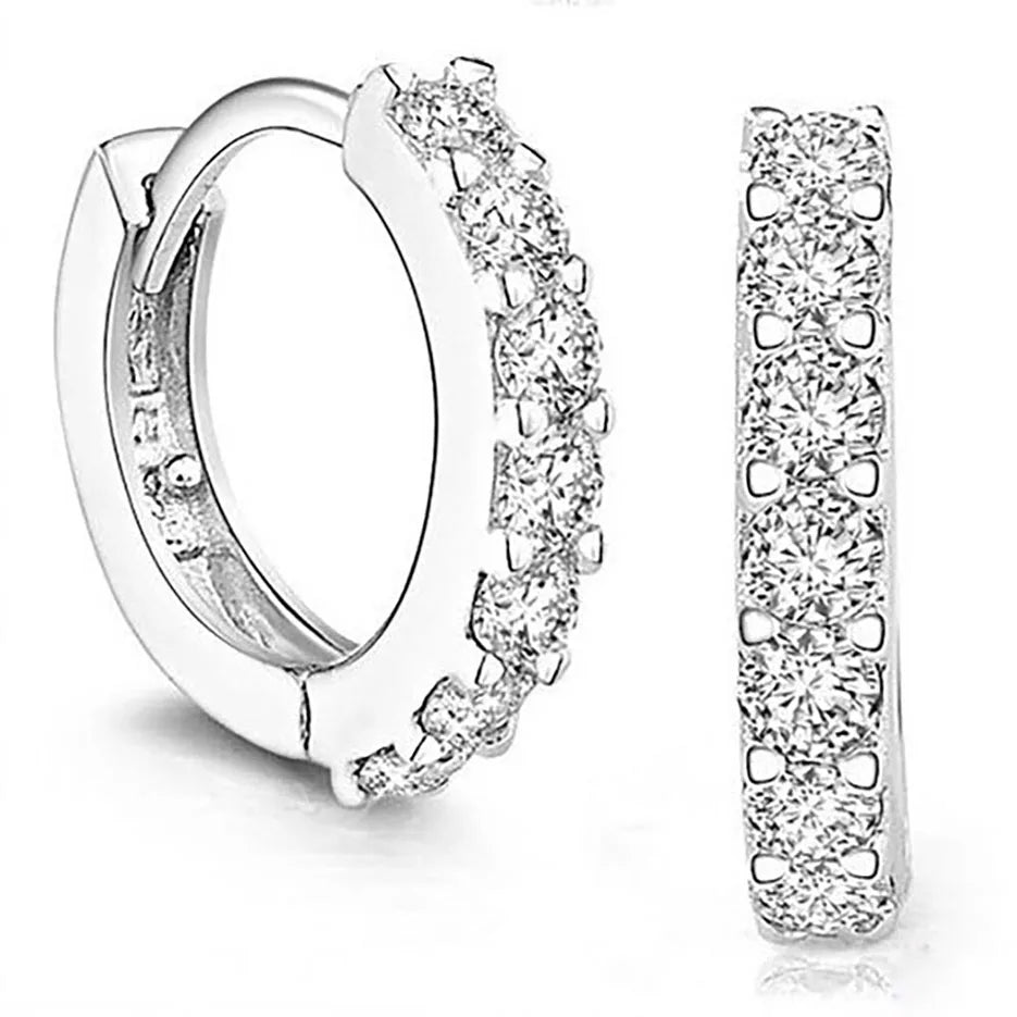 Aurora Luxe Hoops – Dazzling Rhinestone Crystal Elegance