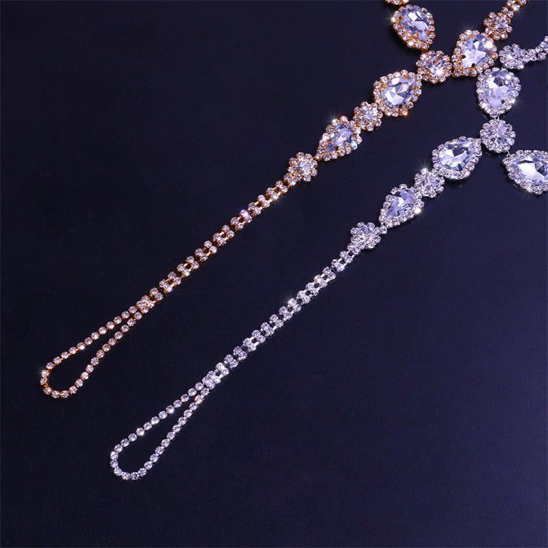 Sparkling Zirconia Ankle Bracelet – Chic Silver Barefoot Sandal Accessory