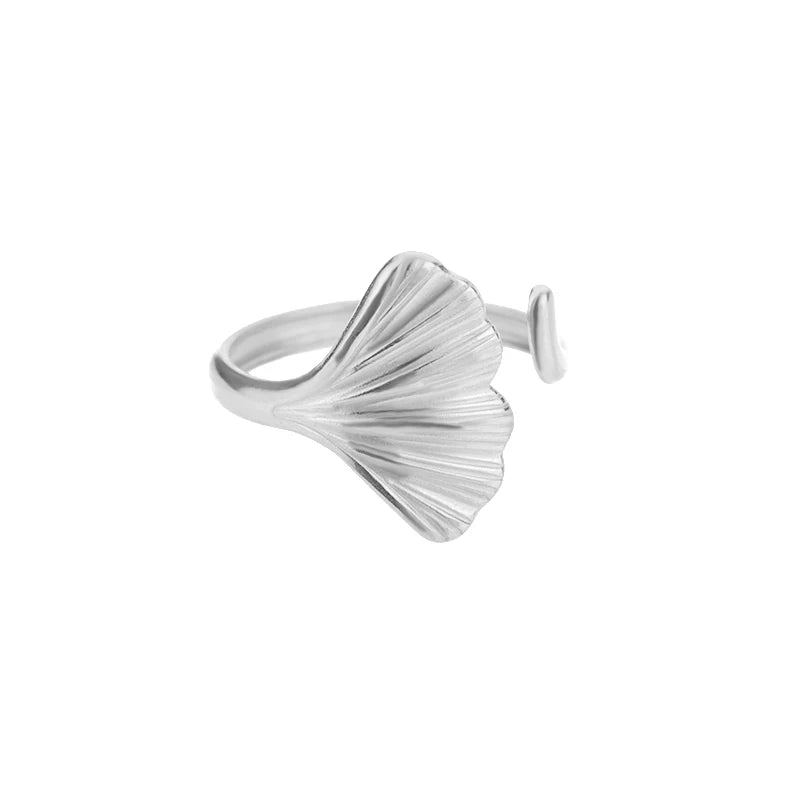 Stella Nova Rings – Adjustable Gold-Tone Stainless Steel with Star & Shell