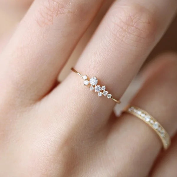 Shiny Gold Zircon Ring β Elegant & Premium Thin Ring