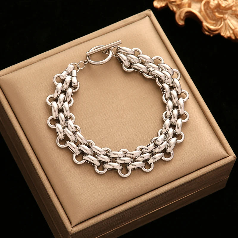 The Havoc Chain – Gold-Tone Stainless Steel Cuban Bracelet