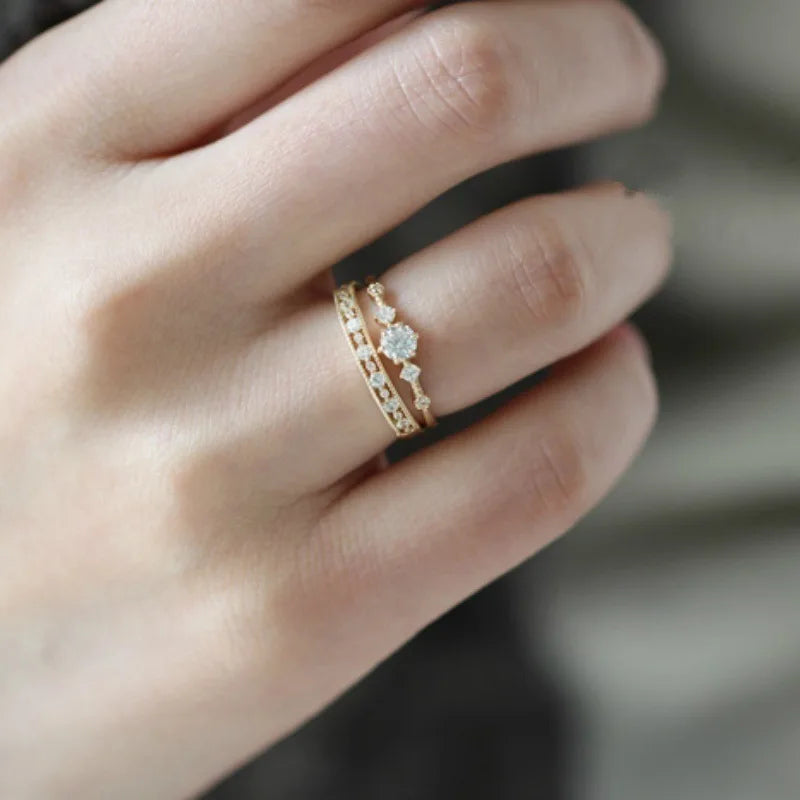 Shiny Gold Zircon Ring β Elegant & Premium Thin Ring
