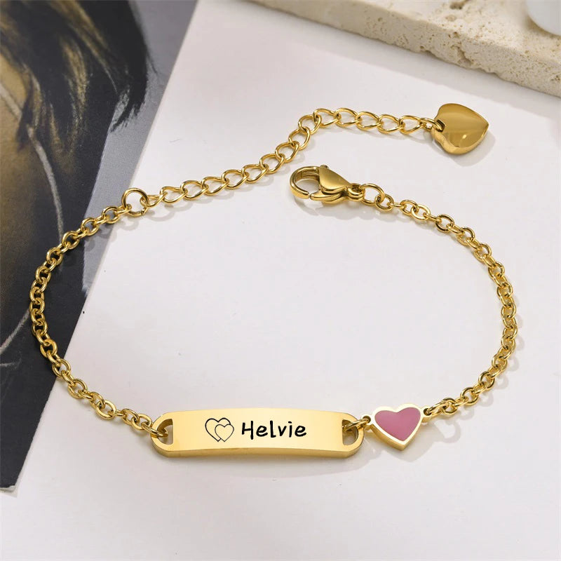 Personalized 14K Gold Baby Bracelet โ Custom Name Jewelry