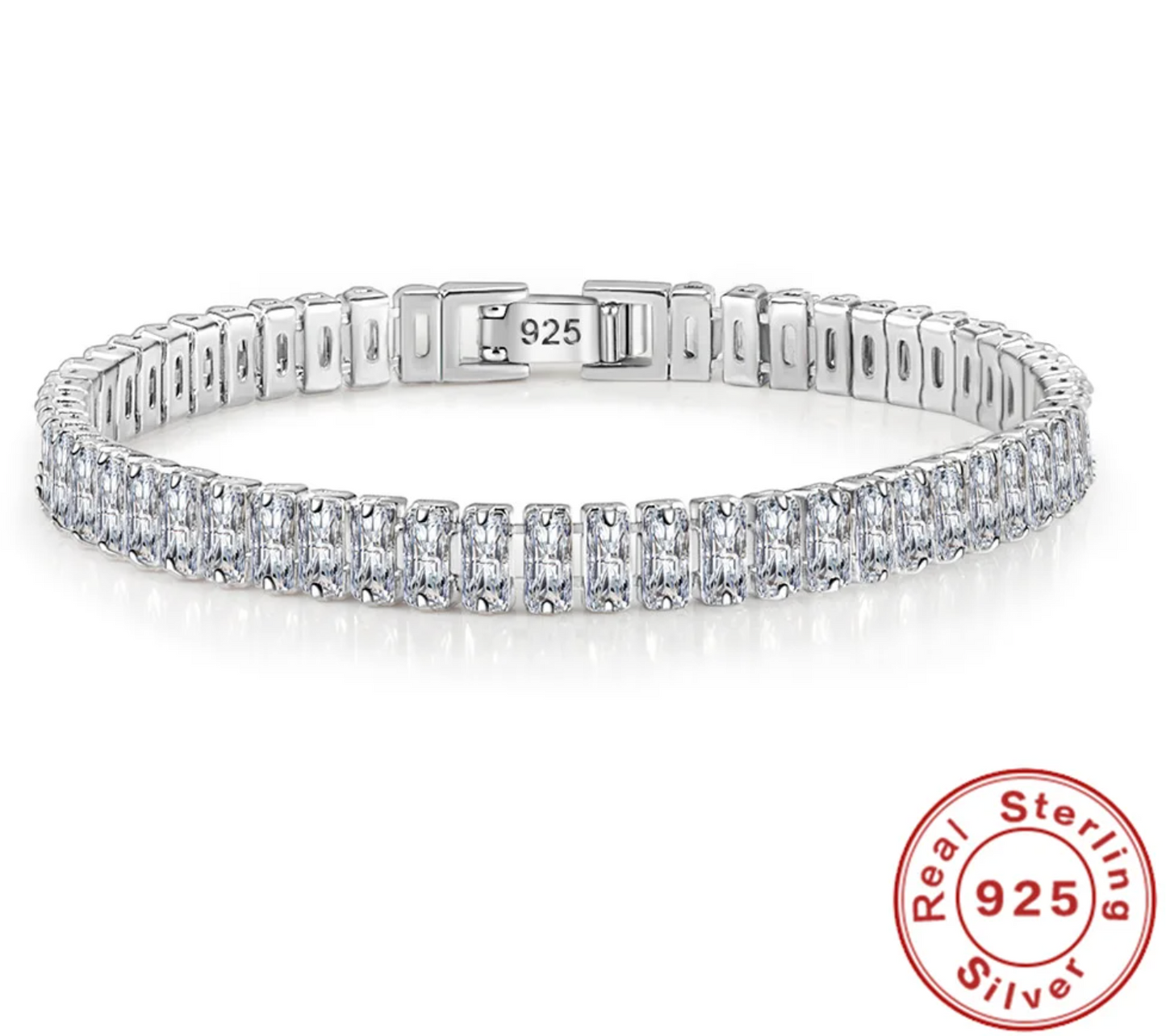 Signature Silver Glam Bracelet – Premium Zircon Shine