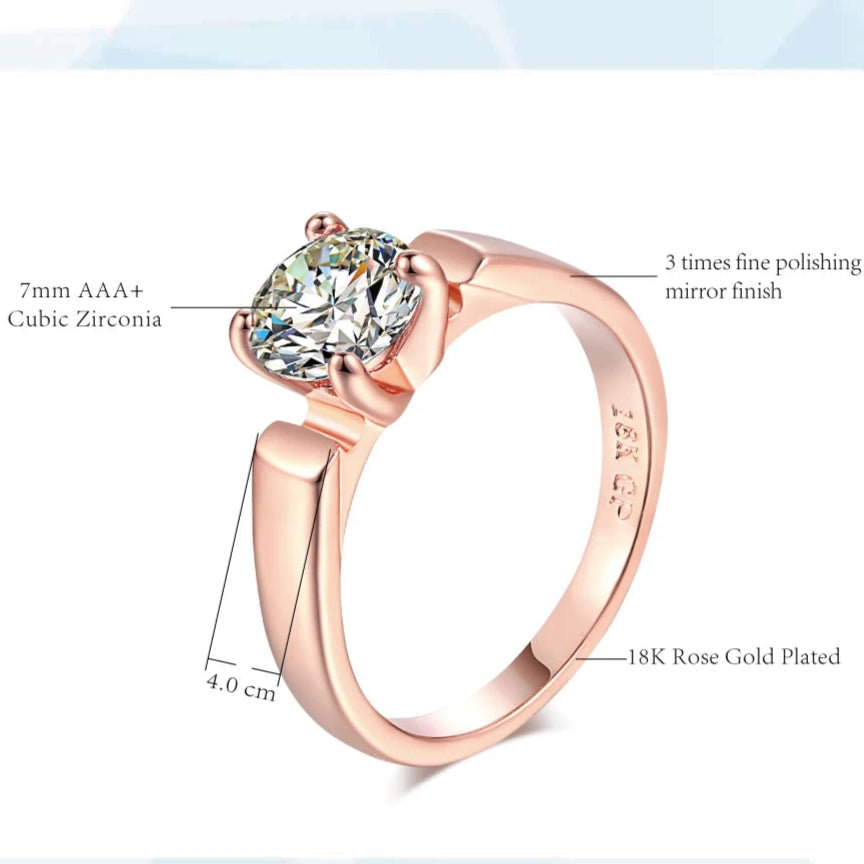Elegant 4-Prong CZ Ring β Radiant Multicolor Zirconia Statement Piece