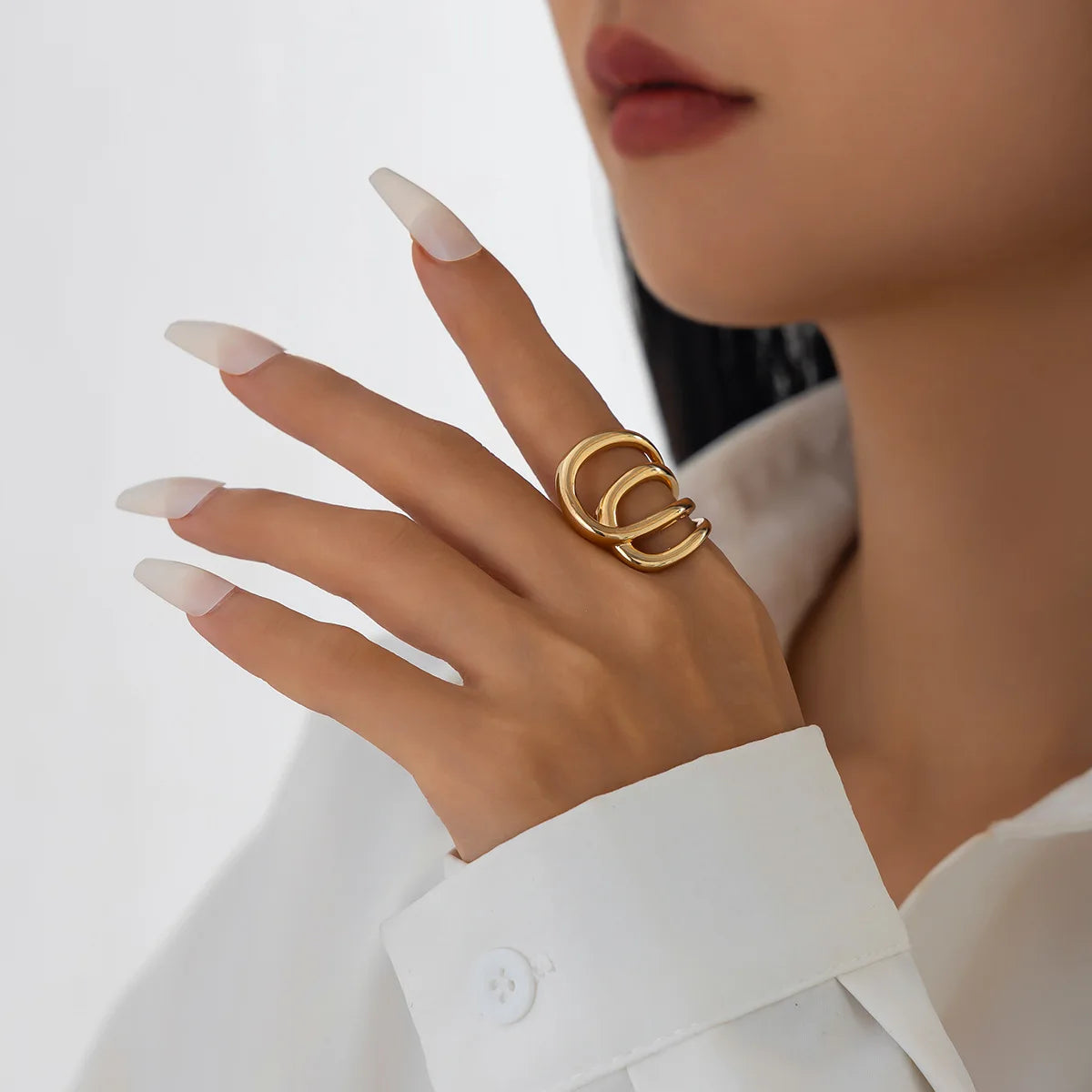 Golden Leaf Statement Wide Bangle Bracelet β Sculptural Geometric Cuff