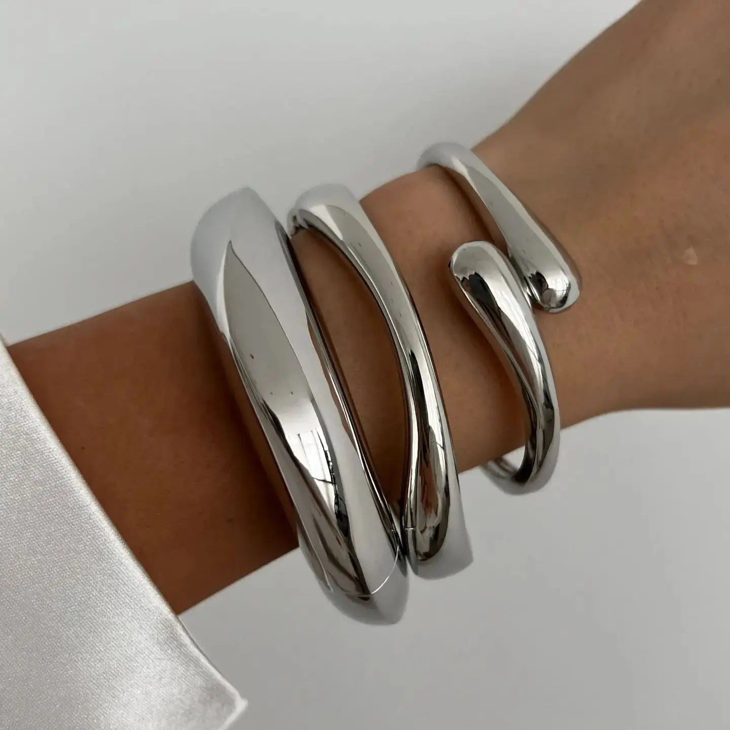 3 Styles Vintage Gold & Silver Geometric Metal Cuff Bangles Bracelet
