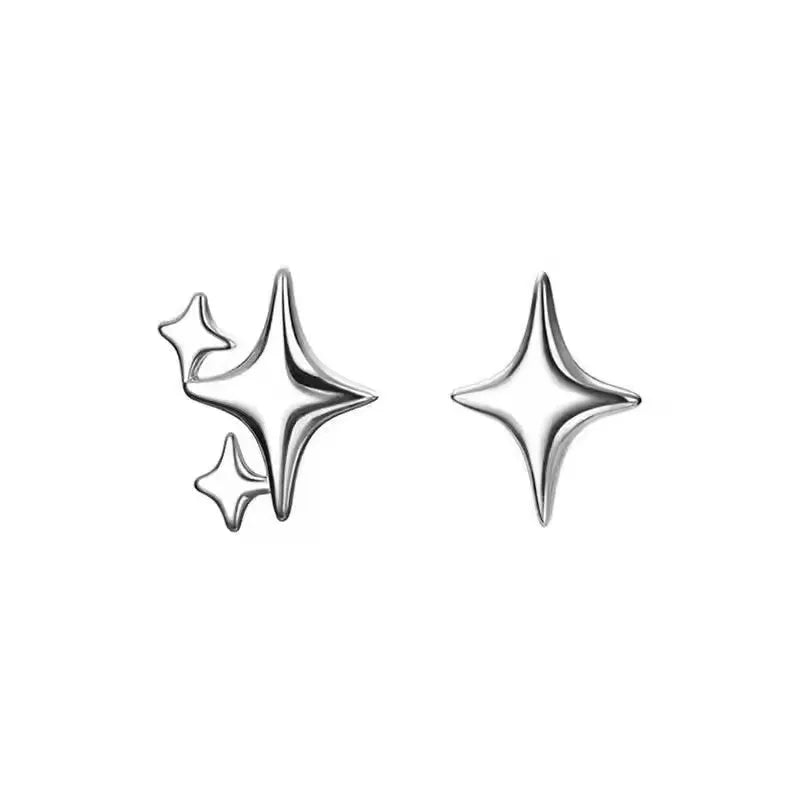 Sterling Silver Star Drop Earrings β Elegant Tassel Chain Design