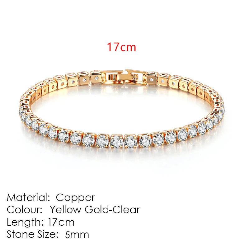 Celestique Chain – Designer Zirconia Tennis Bracelet