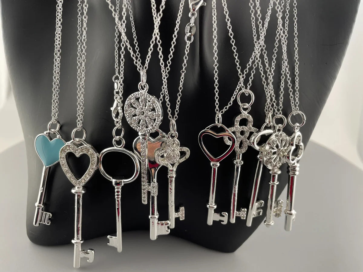 Dainty Key Pendant Necklace – 925 Sterling Silver Charm for Everyday Style