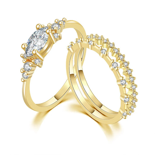 INS Trendy Gold Midi Ring – Dainty Zircon Luxury