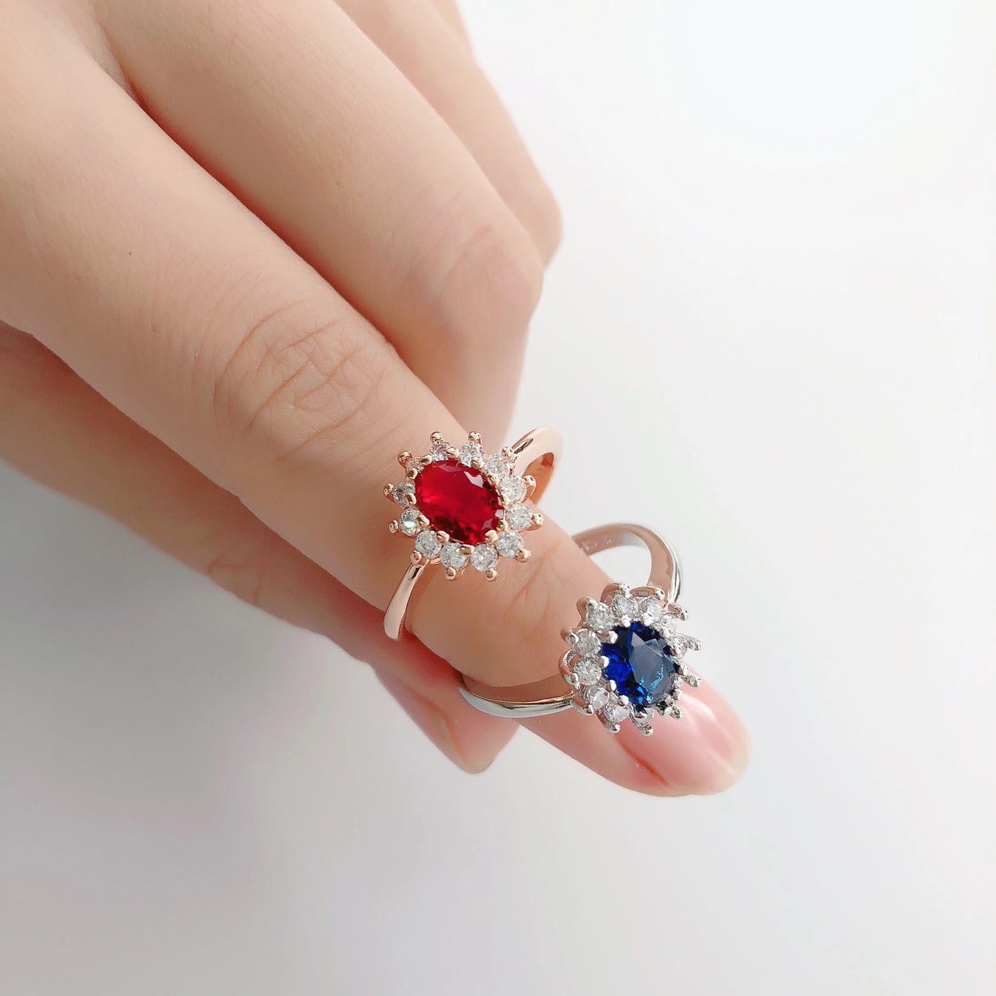 Royal Blue Crystal Ring – Elegant Prestige Ring