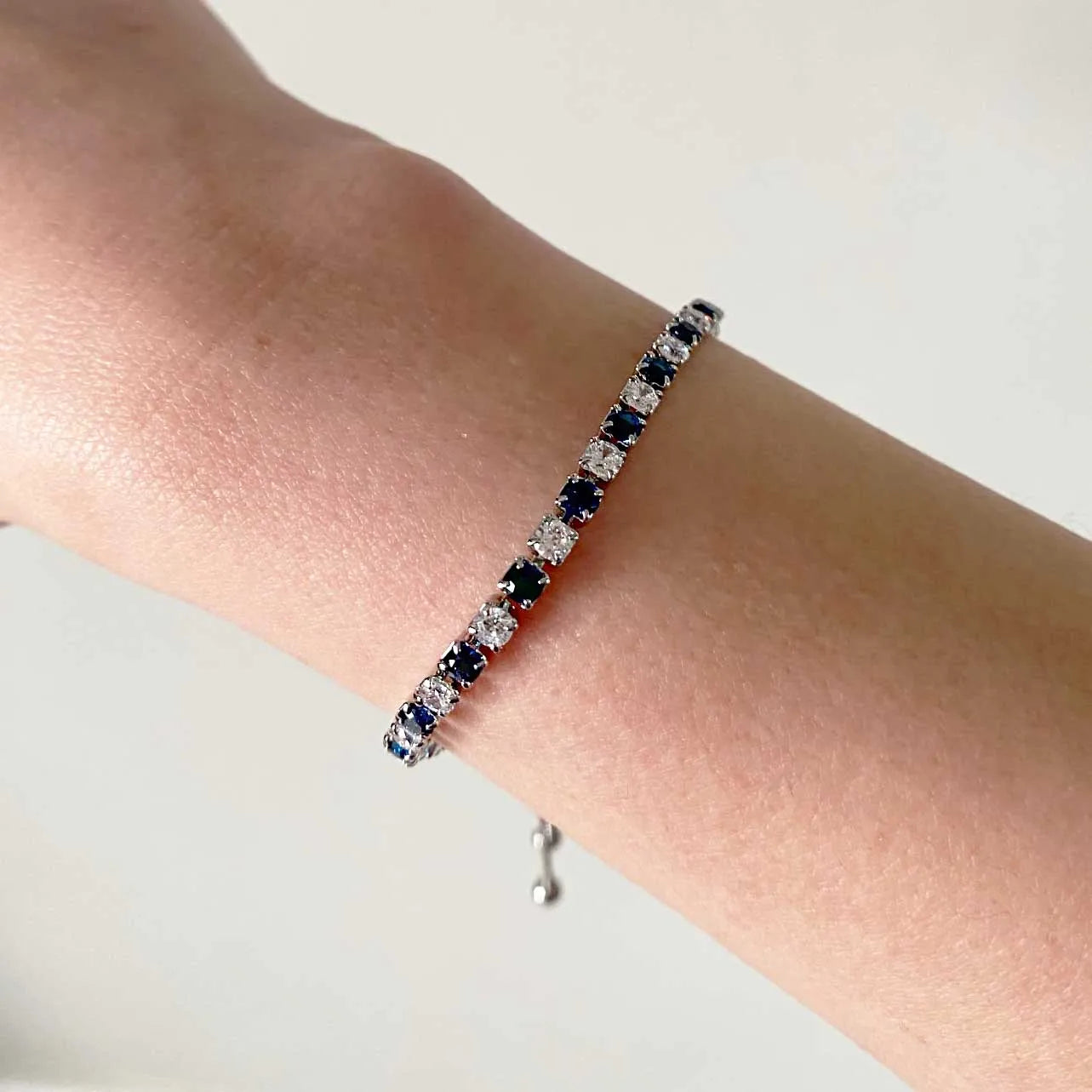 Adjustable Multicolor Tennis Bracelet – Rainbow Zircon Charm