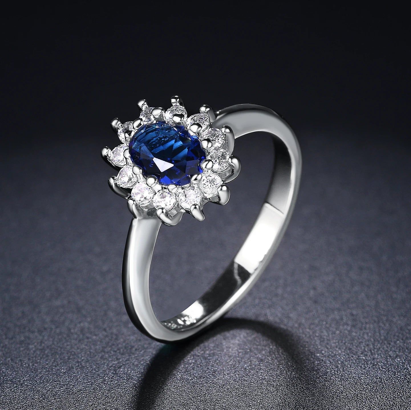 Royal Blue Crystal Ring – Elegant Prestige Ring