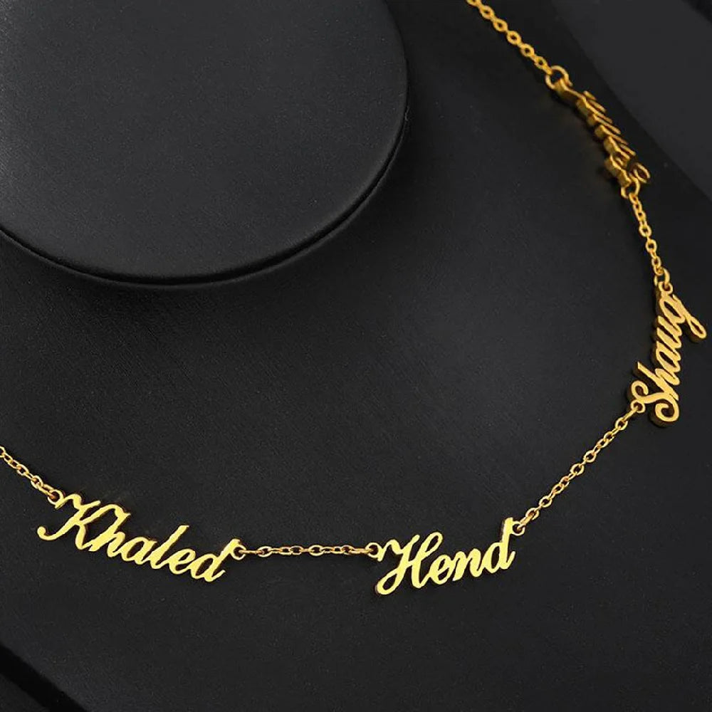 Custom Golden Name Choker – Engrave Multiple Names for a Truly Personal Touch