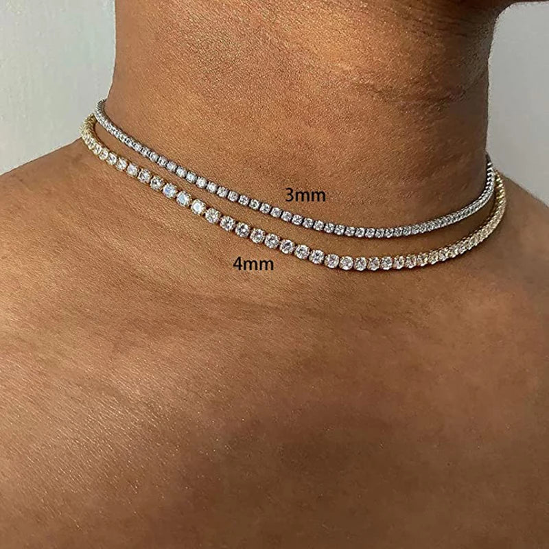 The Frostbite Choker – Iced Out CZ Tennis Chain Necklace
