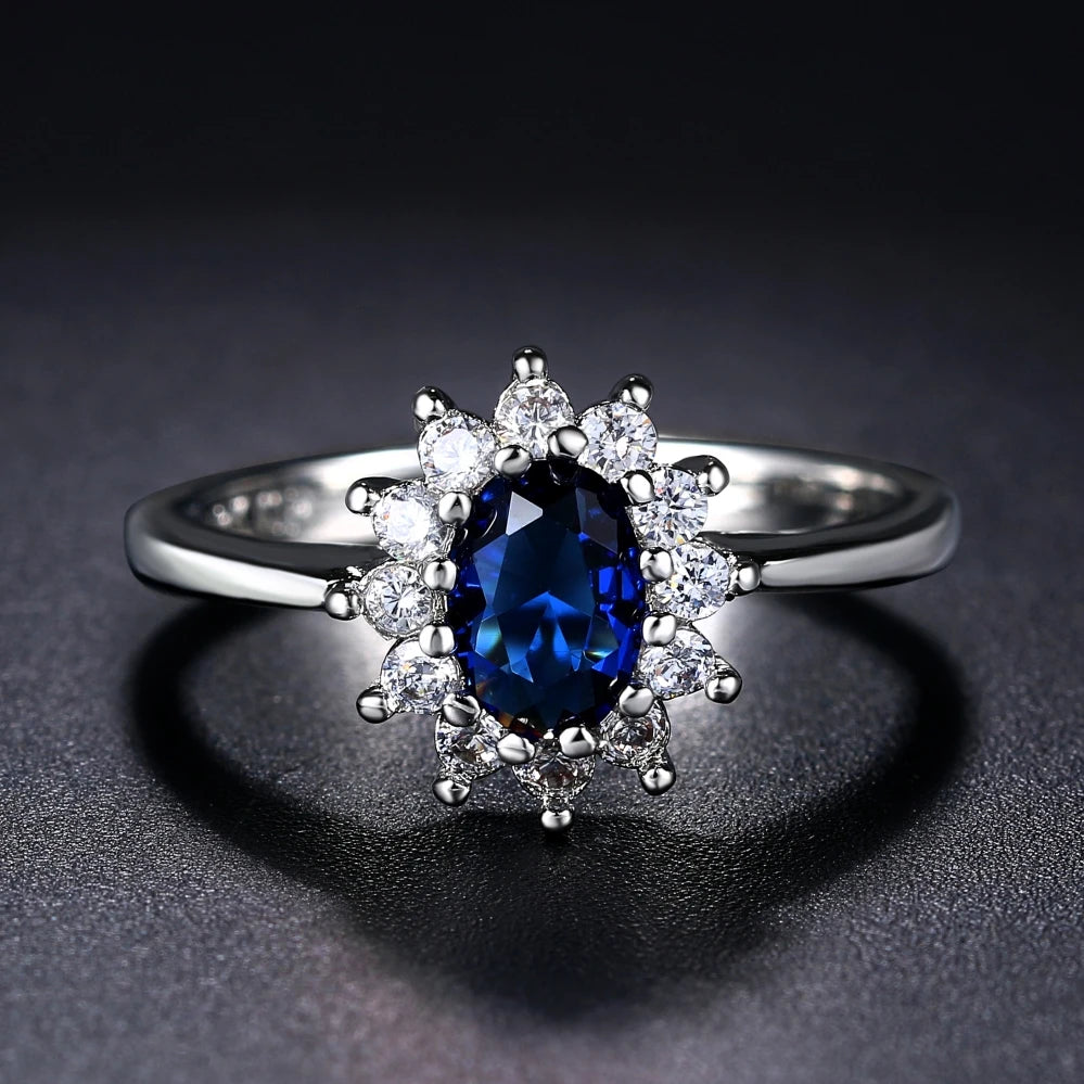 Royal Blue Crystal Ring – Elegant Prestige Ring