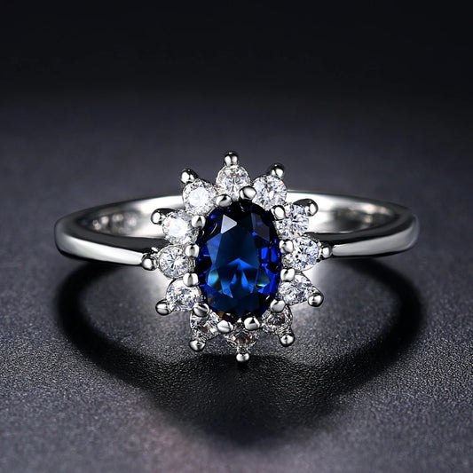Royal Blue Crystal Ring – Elegant Prestige Ring