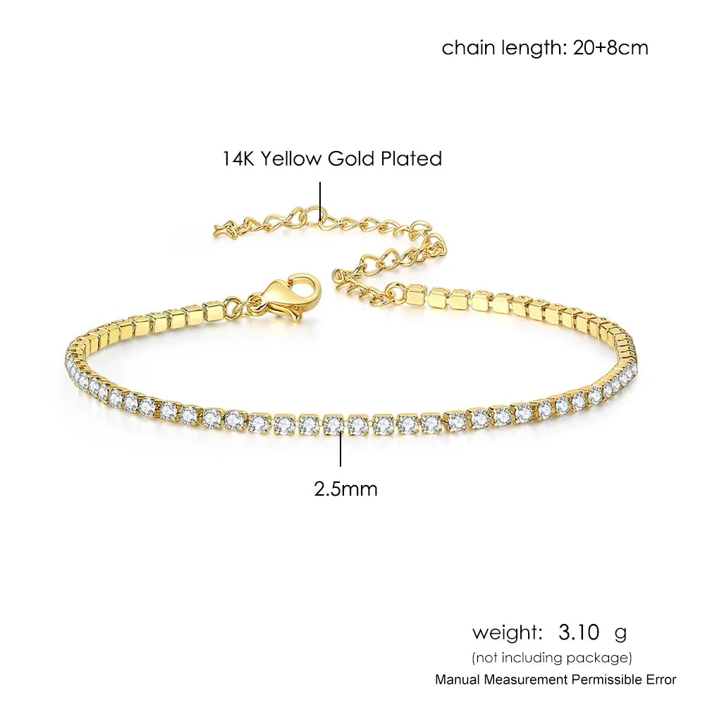 Iced Out 4MM Zircon Tennis Anklet – Dazzling Foot Chain Bracelet