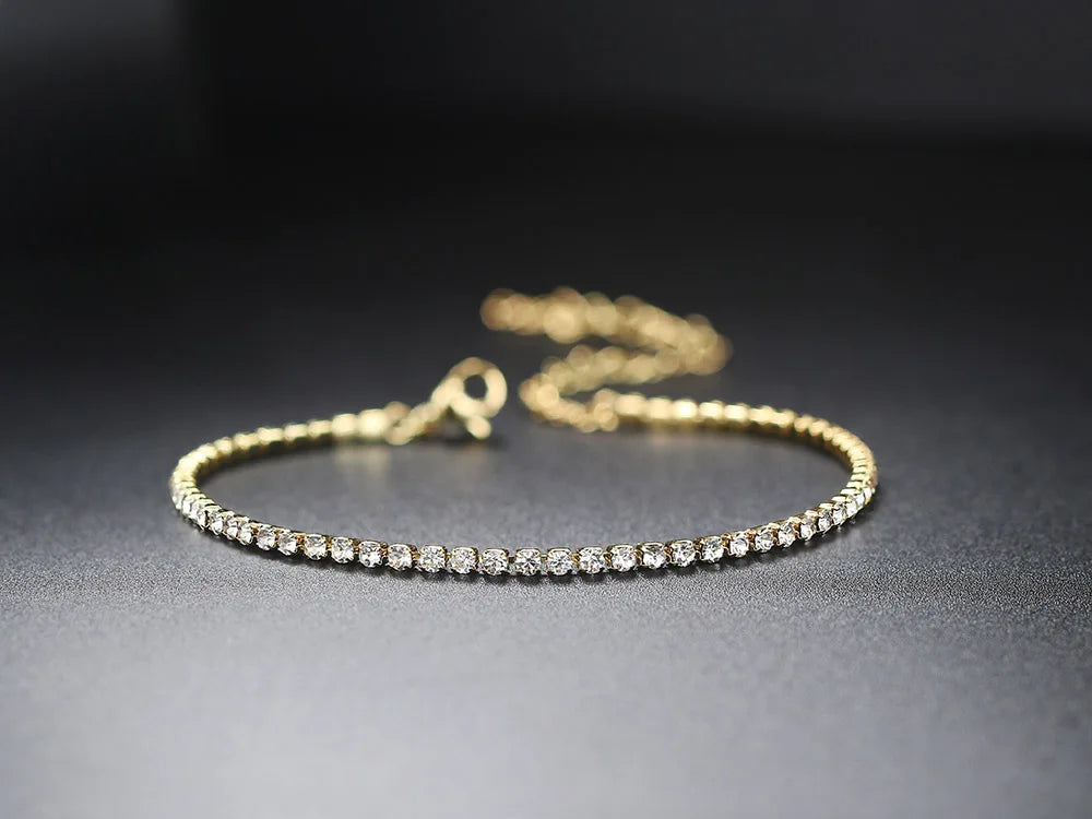 Iced Out 4MM Zircon Tennis Anklet – Dazzling Foot Chain Bracelet