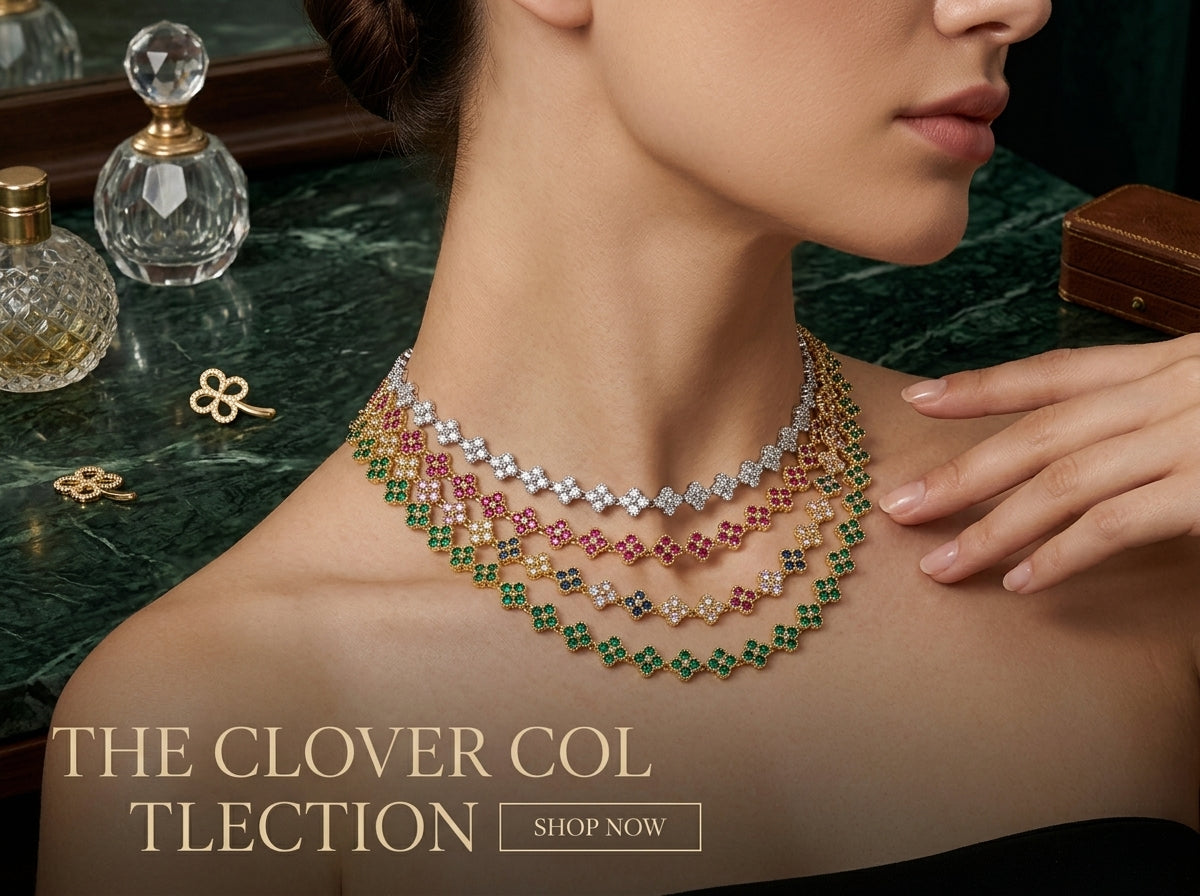 18K Gold-Plated Flower Necklace and Bracelet Set – Luxury Floral