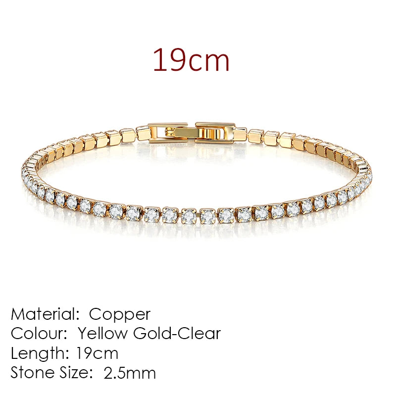 Celestique Chain – Designer Zirconia Tennis Bracelet