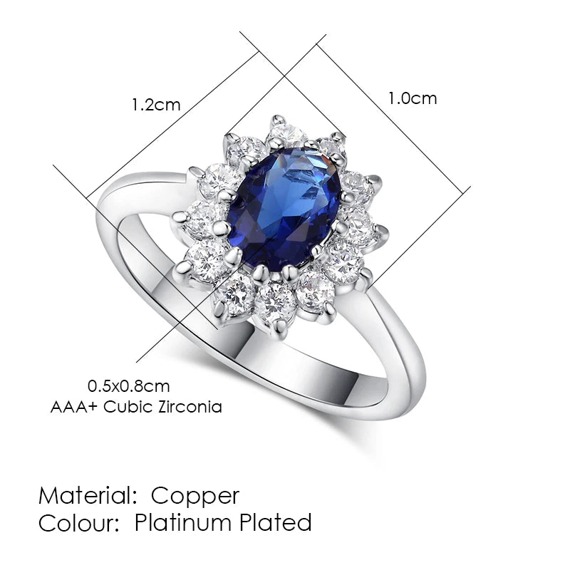 Premium Red Crystal Ring – Rose Gold With Gems