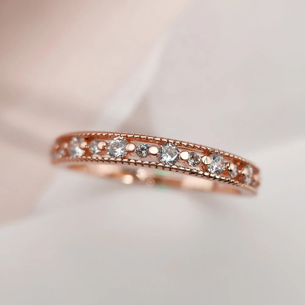 Shiny Gold Zircon Ring – Elegant & Premium Thin Ring