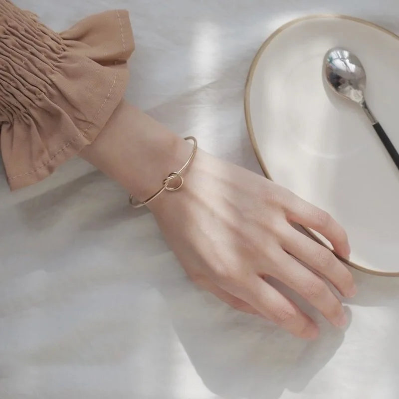 Adjustable Infiniti Knot Cuff Bracelets Bangles Style