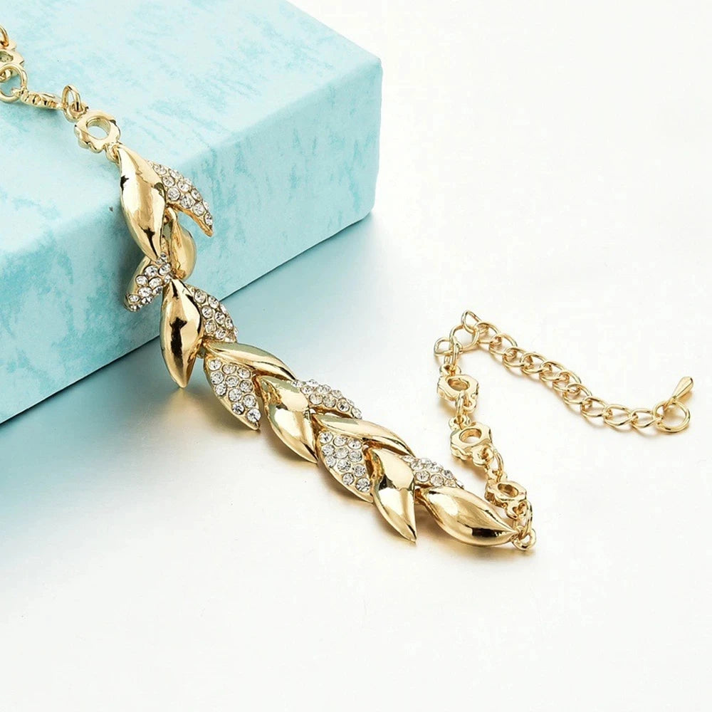 TWO TONE ELEGANT Crystal Statement Bracelet