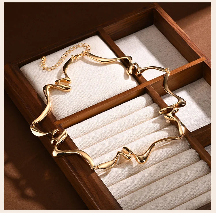 Adjustable Punk Wave Bracelet and Necklace – Modern Edge
