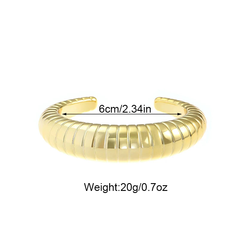Sculpted Curve Bangle – Bold Irregular Statement Cuff