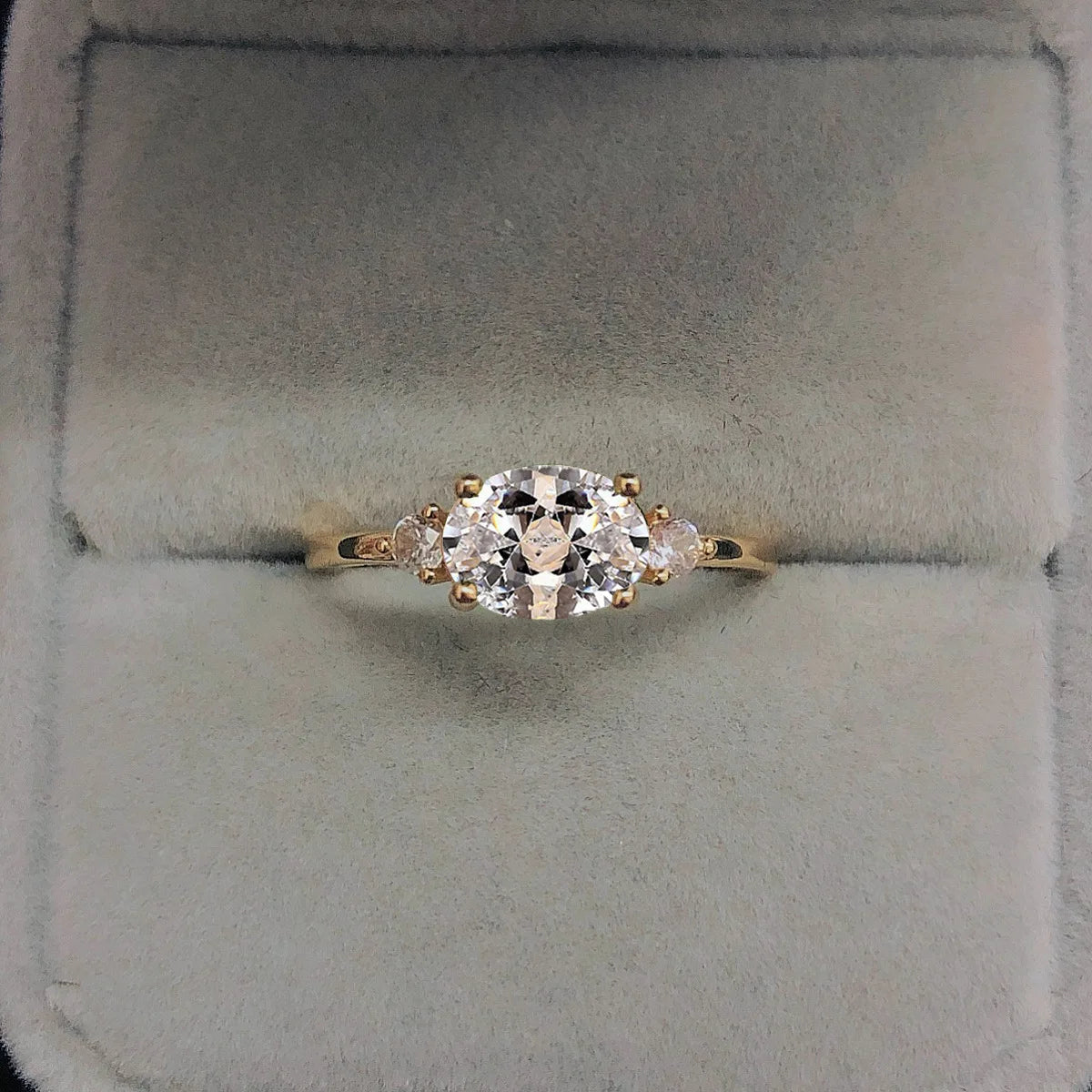 Iridescent Elegance – Dainty Opal Ring in Premium Finish