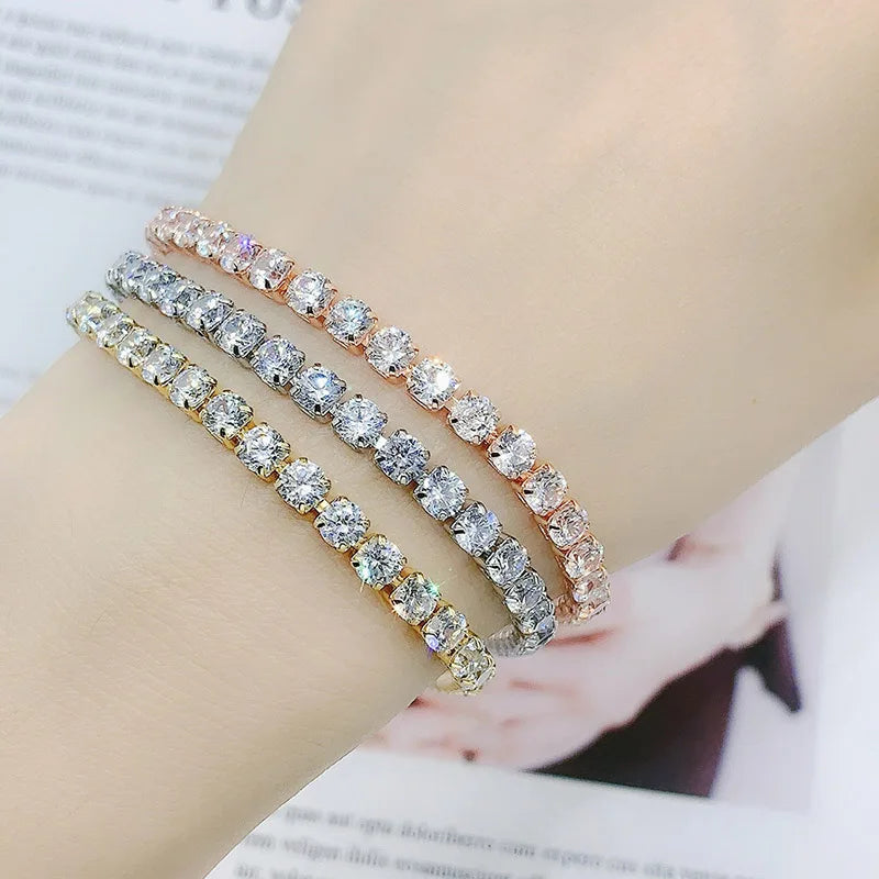 Celestique Chain – Designer Zirconia Tennis Bracelet