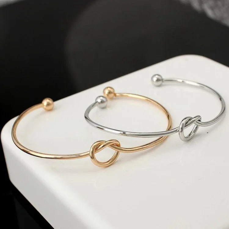 Adjustable Infiniti Knot Cuff Bracelets Bangles Style