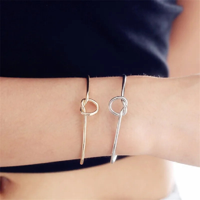 Adjustable Infiniti Knot Cuff Bracelets Bangles Style