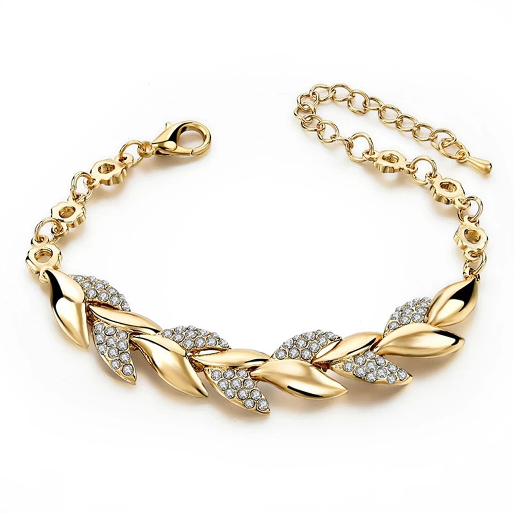 TWO TONE ELEGANT Crystal Statement Bracelet