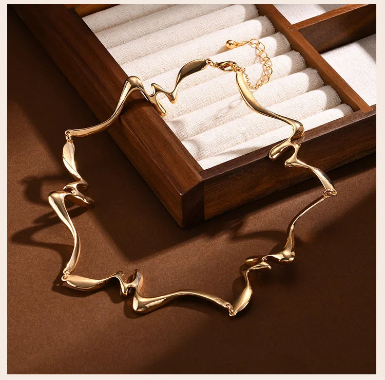 Adjustable Punk Wave Bracelet and Necklace – Modern Edge
