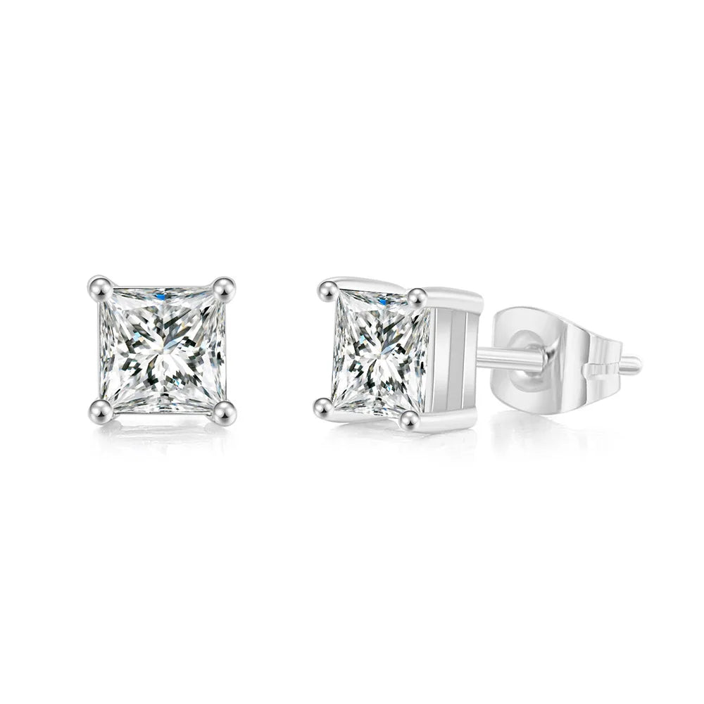 Rose Gold Crystal Stud Earrings – Elegant Zirconia AAA