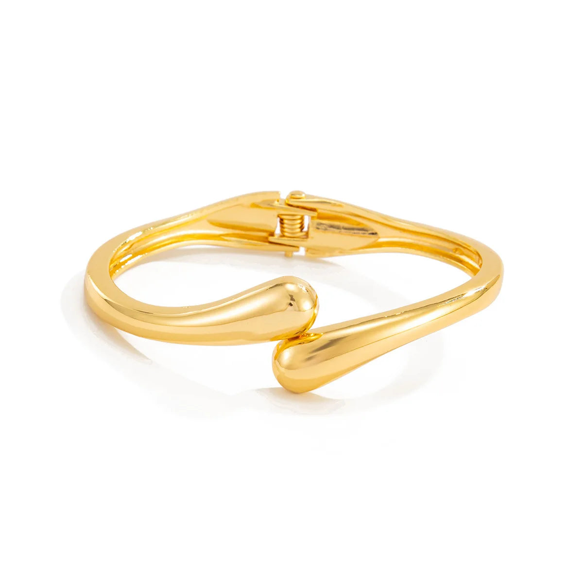 Obsidian Drop Cuff – Bold Geometric Bangle in Gold & Silver