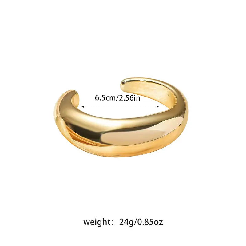 Sculpted Curve Bangle – Bold Irregular Statement Cuff