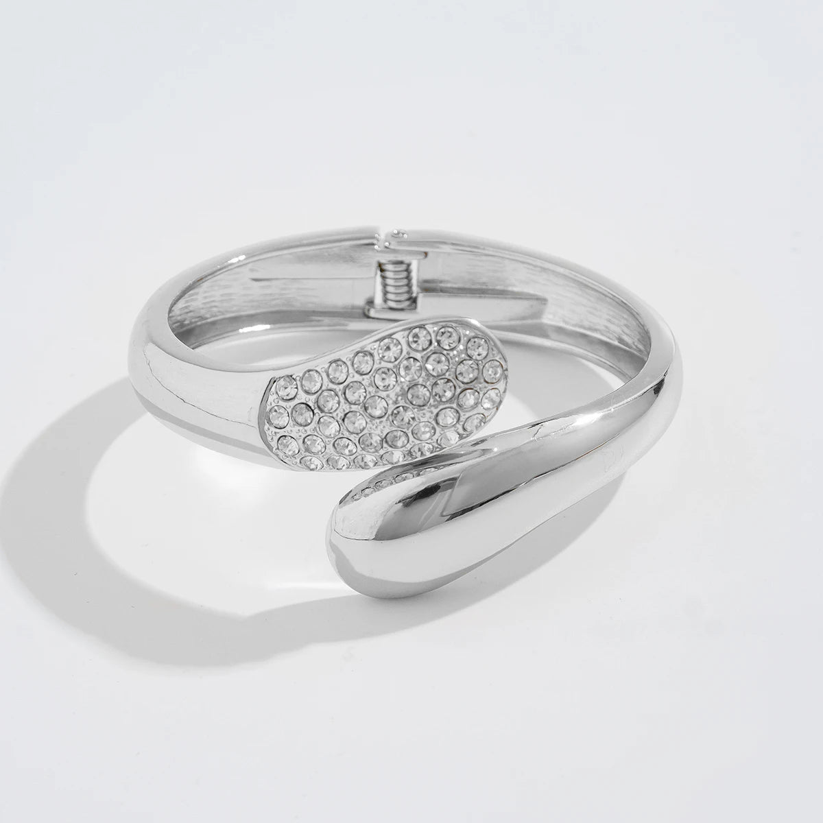 The Nova Drip Bracelet Bangle – Rhinestone-Inlaid Irregular Cuff